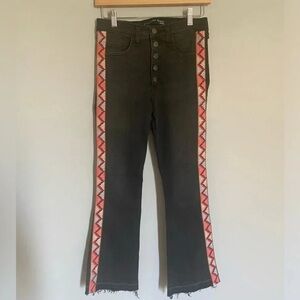 Veronica Beard Carolyn 10” Baby Boot Faded Black Pink Aztec Tux Size 27